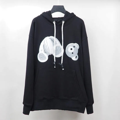 New Fashionable High Quality Hoodie Sweatshirt Worn Bear Sweatshirt Teddy Bear Fashion Loop Fabric Explosion Sweater Style Men's and Women's European Sizes S-XL