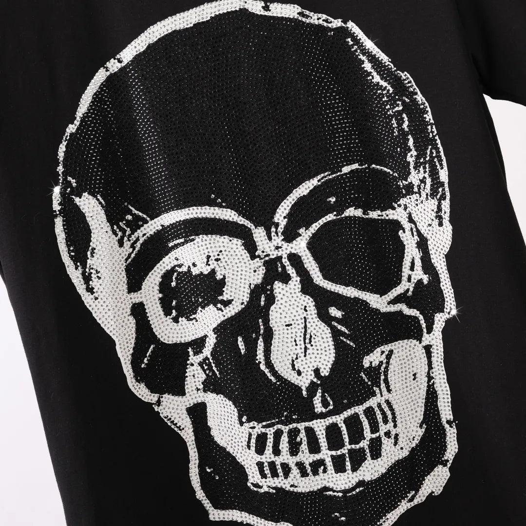 Phillip Plain PP designer Mens Skull Diamond t shirts Short sleeve Brand Spring and Summer high O-Neck Quality Skulls TShirt tees 041 01