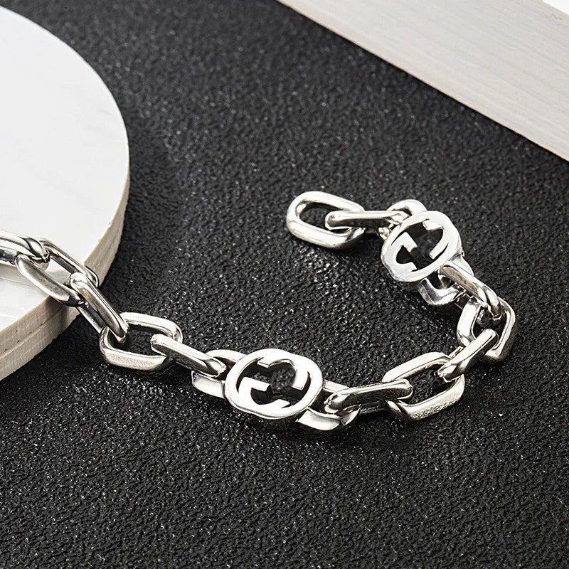 European popular 925 sterling silver bracelet fashion men and women couple bracelet