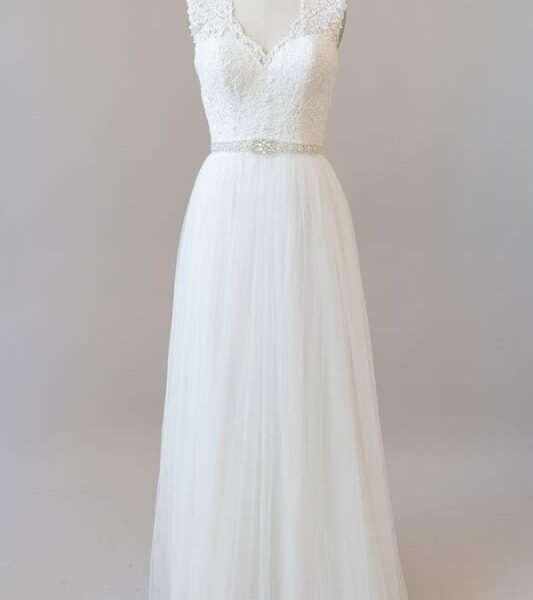 Amazing Beading Lace Tulle A-line Wedding Dress