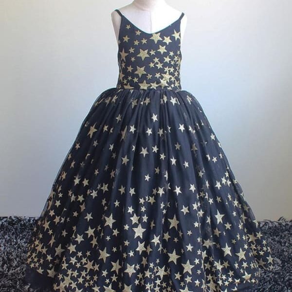 Flower Girl Dresses Jewel Neck Sleeveless Formal Kids Pageant Dresses