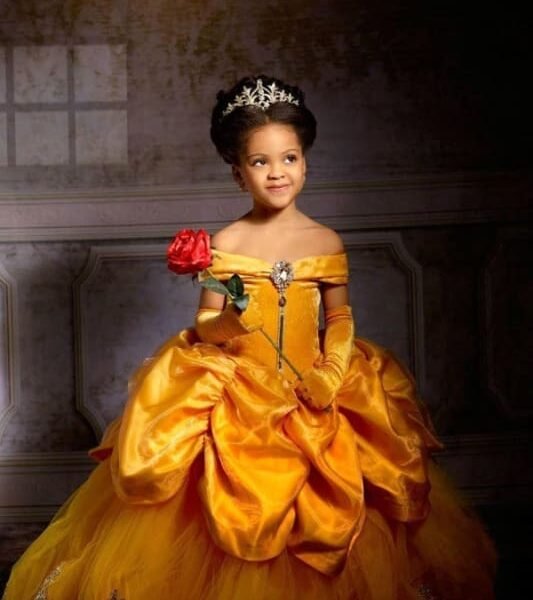 Off-the-Shoulder Ruffle Ball Gown A Line Party Dress Floor Length Birthday Dress for Girls