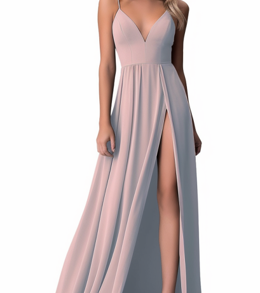 Spaghetti Strap Prom Dress with Gown Tulle Long Slit