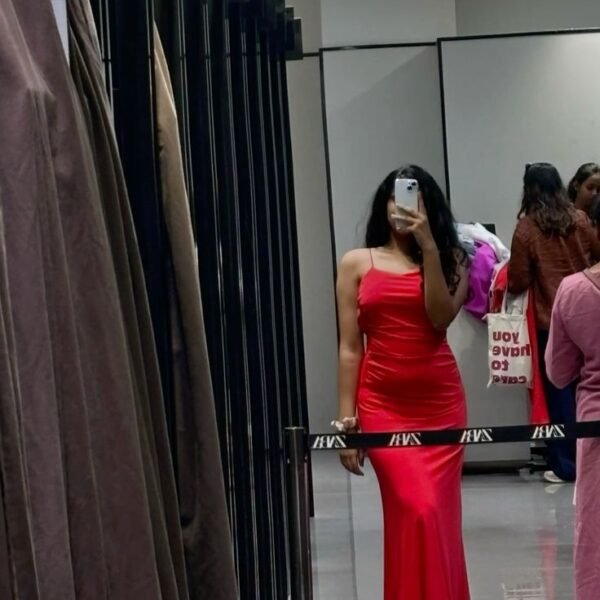 Modest Mermaid Spaghetti Straps Backless Red Long Prom Dresses Evening Dress C3055