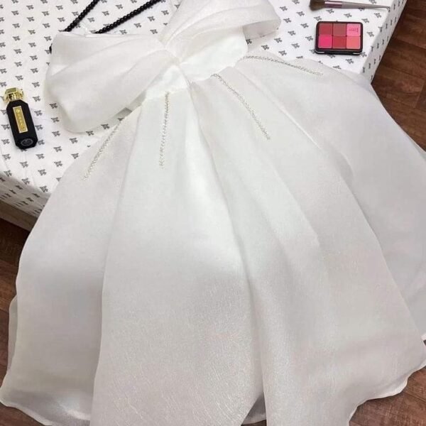 Elegant A Line Off The Shoulder White Long Prom Dress Evening Dresses C3354